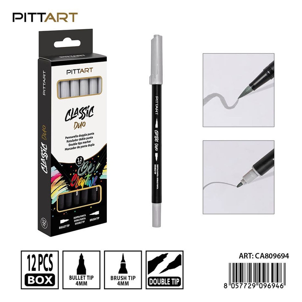 Rutulador doble punta lavable 12 pz - Marcadores de acuarela y accesorios para dibujo