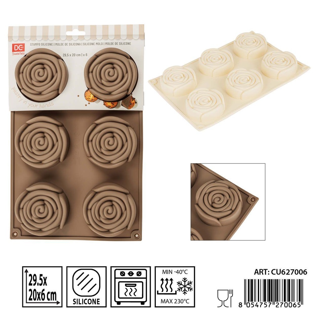 Stampo de silicona rosa 29.5X20CM - Utensilios de repostería