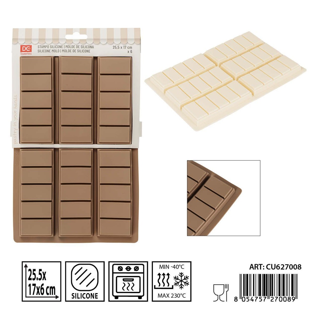 Molde de silicona rectangular 25.5x17 cm - Utensilios de repostería y moldes
