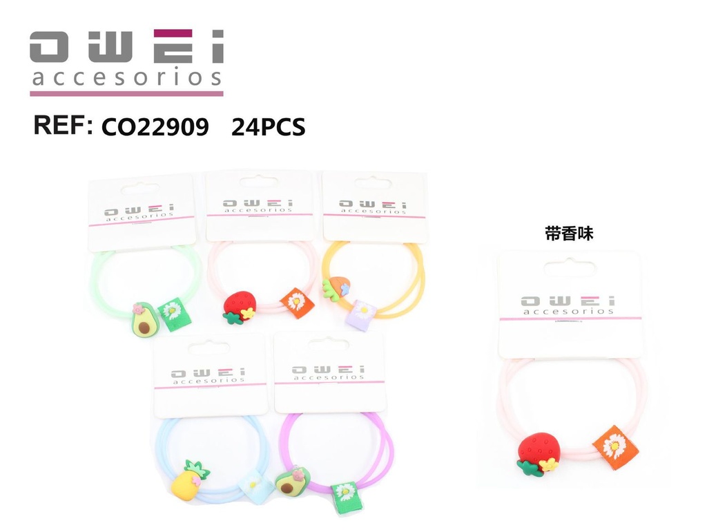 Coletero/pulsera de silicona 24 unidades - Accesorios para el cabello y gomas