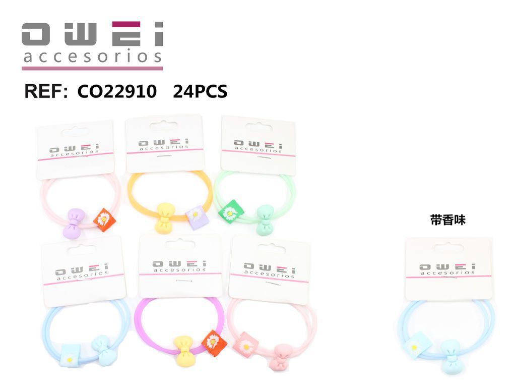 Coletero/pulsera de silicona 24 unidades - Accesorios para el cabello y gomas