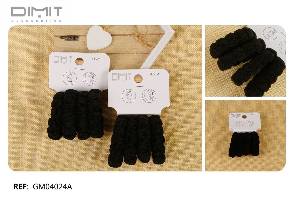 Goma de pelo de 5 cm 12 unidades - Accesorios para el cabello y gomas