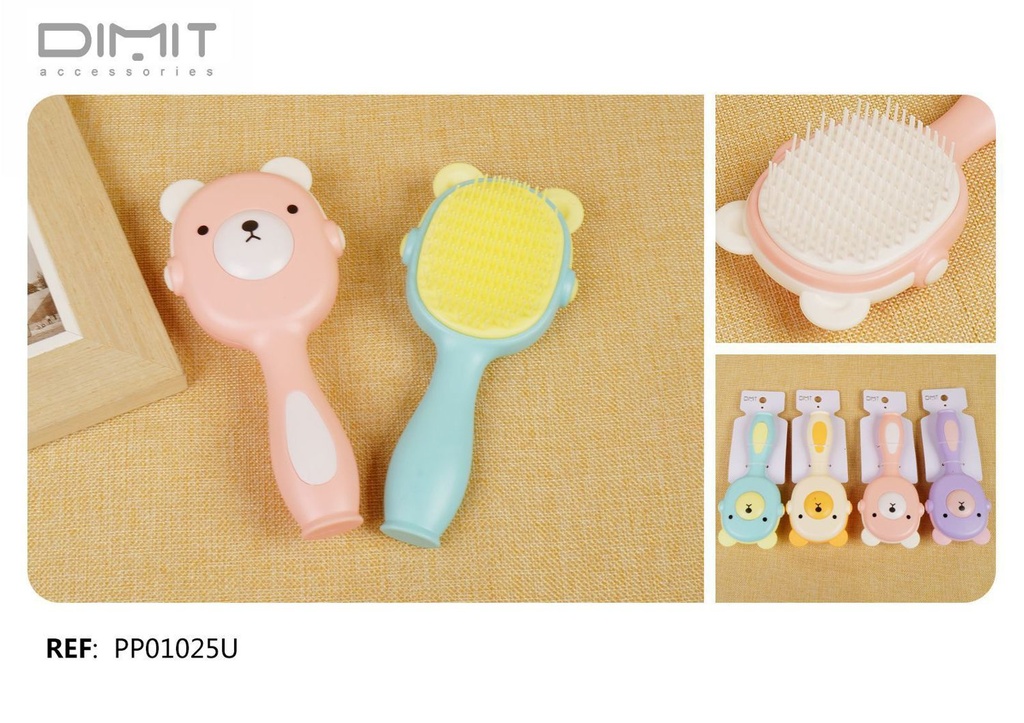 Cepillo de pelo osito 12 unidades - Accesorios para el cabello y peines