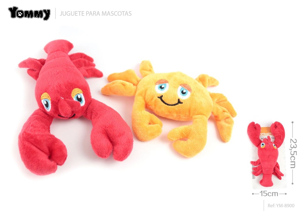 Camarón dragón/Cangrejo de peluche - Juguete para mascotas