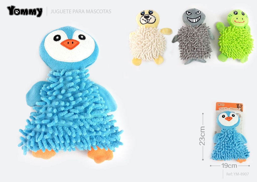 Animal de Peluche con Sonido y Forma Divertida 23x19 cm - Juguete para mascotas