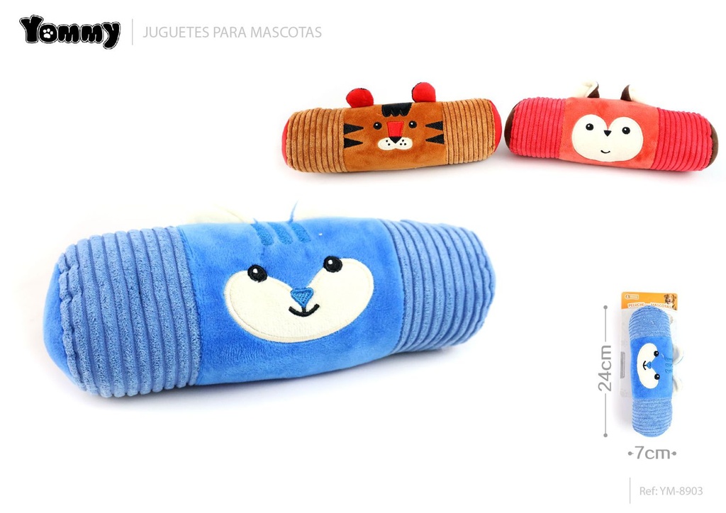 Cojín Zoológico Cilíndrico 24x11x7 cm - Accesorio para mascotas