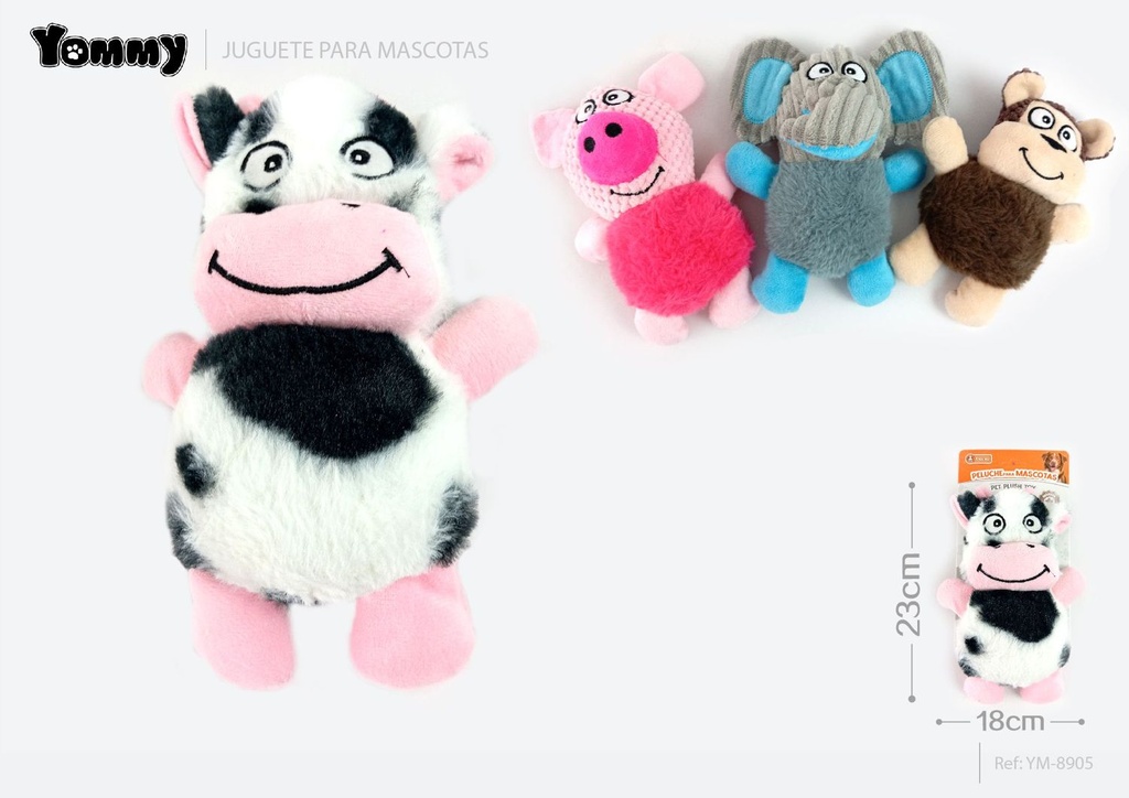 Animalitos Gorditos – 4 Modelos 23x18 cm - Juguete para mascotas