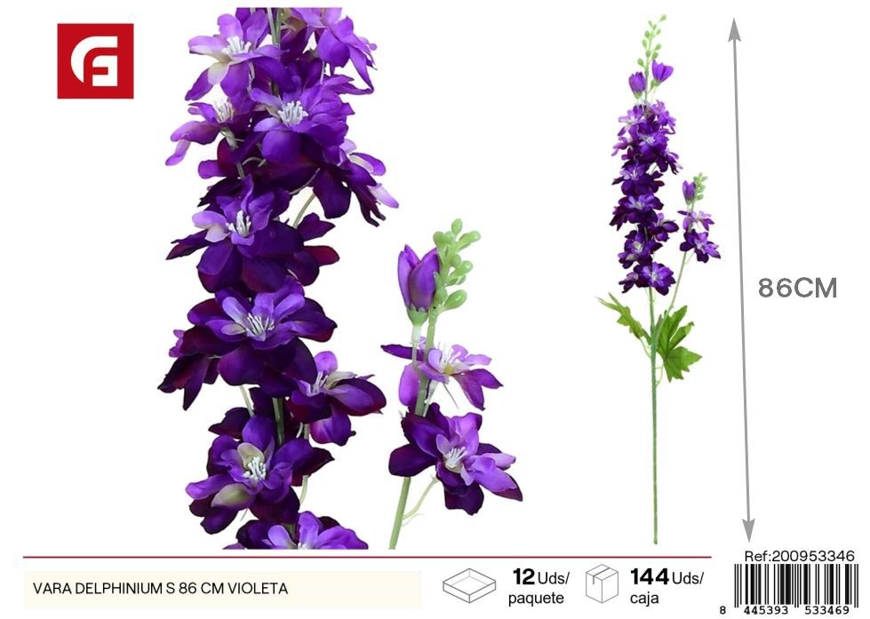 Vara de Delphinium S - 86 cm Violeta - Flores artificiales