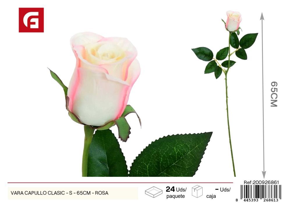 Vara de capullo clásico S - 65 cm Rosa - Decoración floral