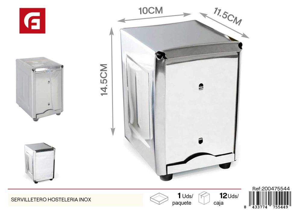 Servilletero de hostelería de acero inoxidable - Accesorios de cocina y servilleteros