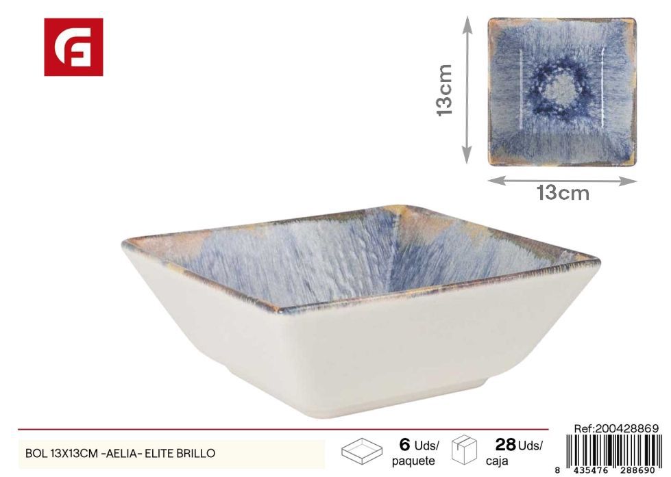Bol 13x13 cm brillo (serie Aelia) - Vajilla decorativa