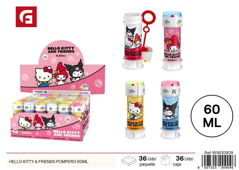 Juguete pompero Hello Kitty y amigos 60 ml - Juguetes y burbujas