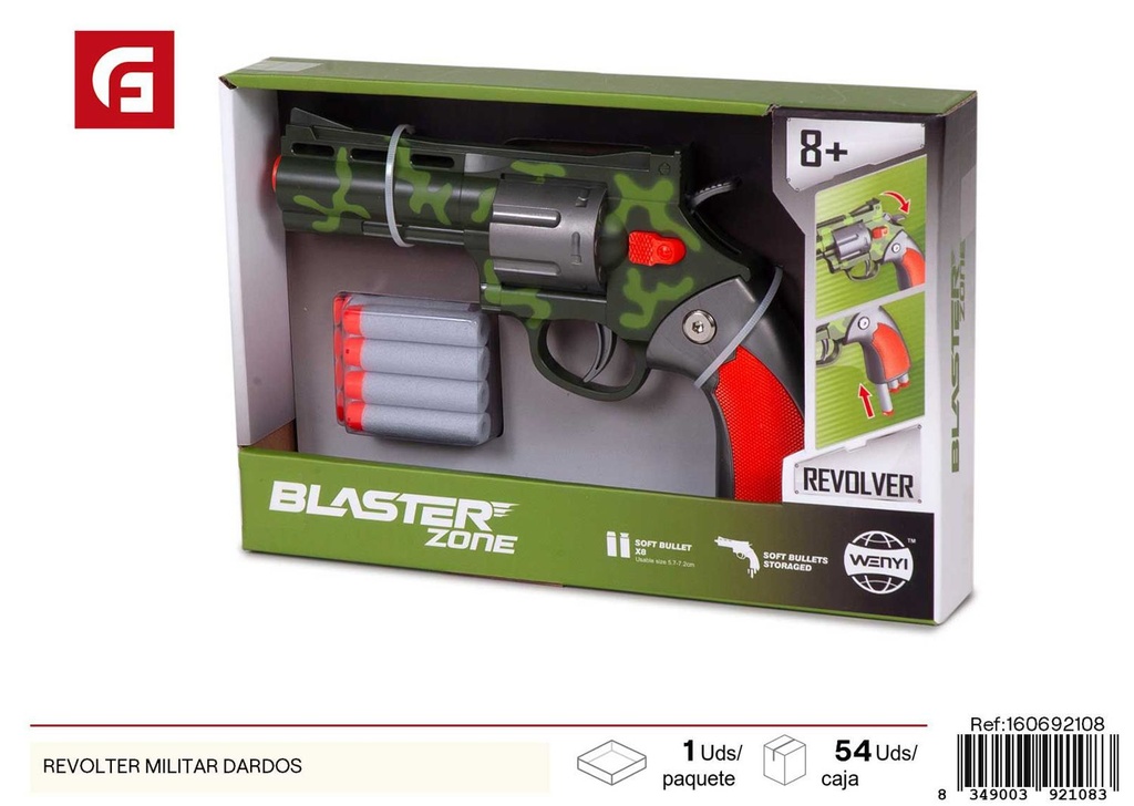Revolver militar para dardos - Juguetes y juegos