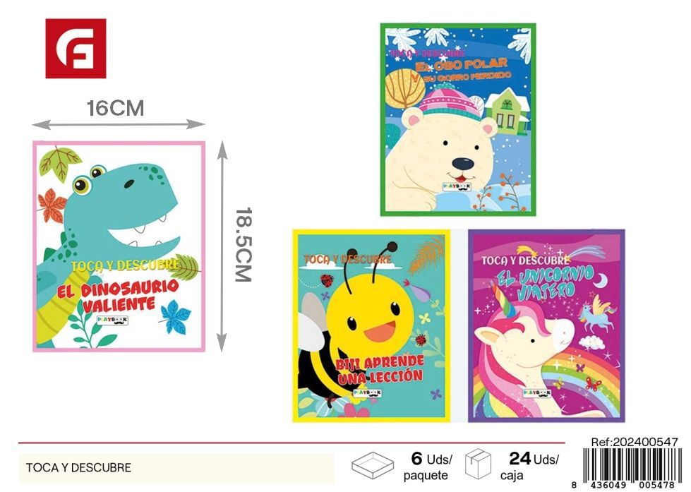 Toca y descubre - Libro de actividad para niños  
