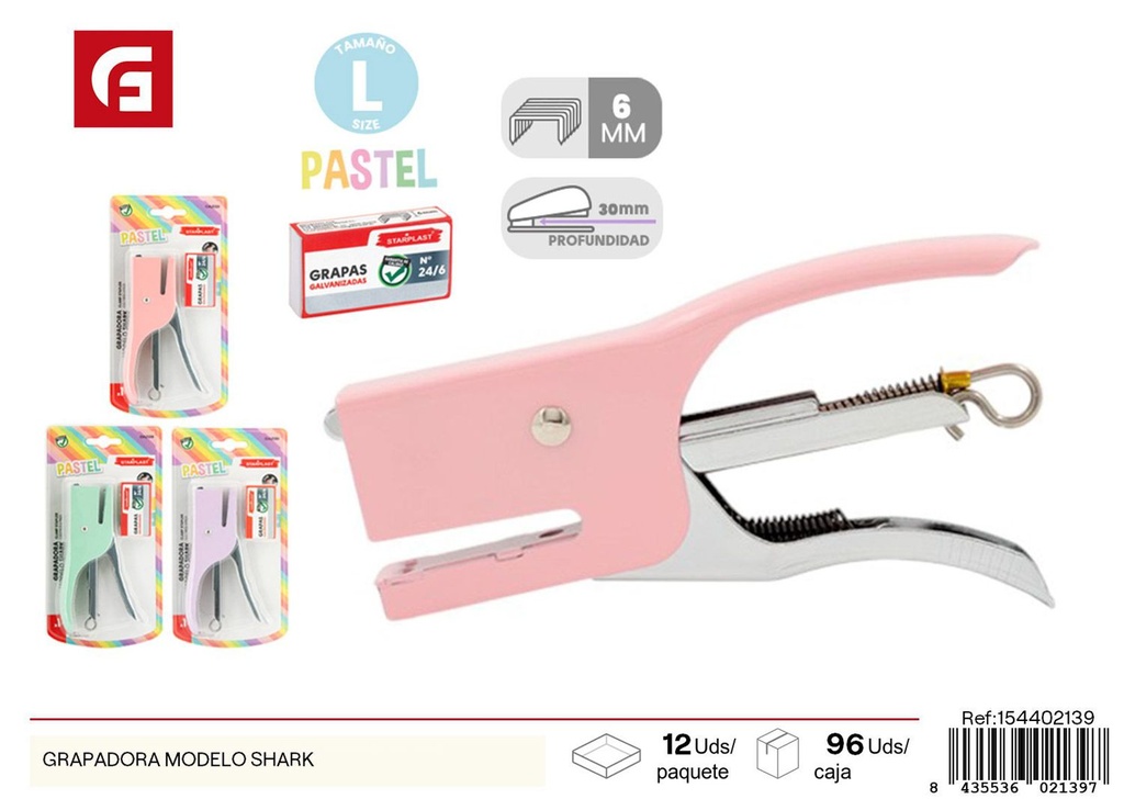 Grampadora modelo tiburón - Material de oficina y papelería