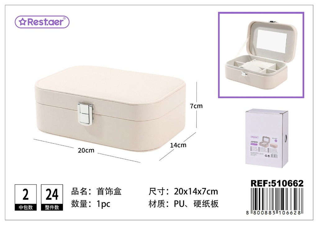 Caja joyero de PU 20*14*7 cm - Organizadores de cosméticos