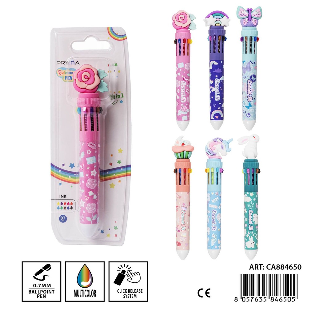 Boligrafo de 10 colores 0.7 mm - Herramientas de escritura