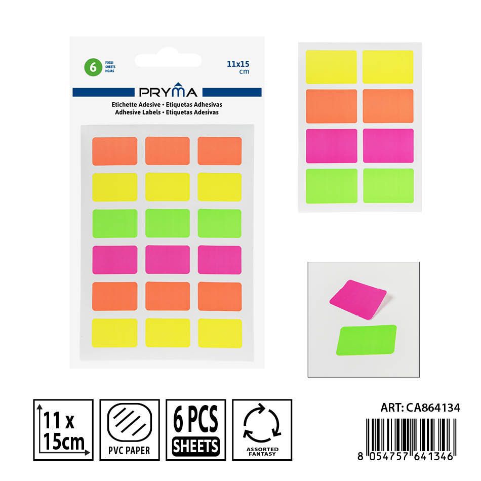 Etiqueta adhesiva 6FF 11x15 cm - Adhesivos para papelería