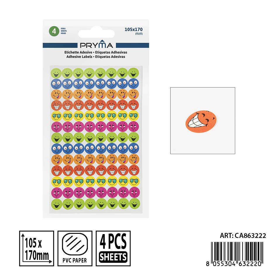 Etiqueta adhesiva 10.5x17 cm 8 pzs - Accesorios de papelería y etiquetado