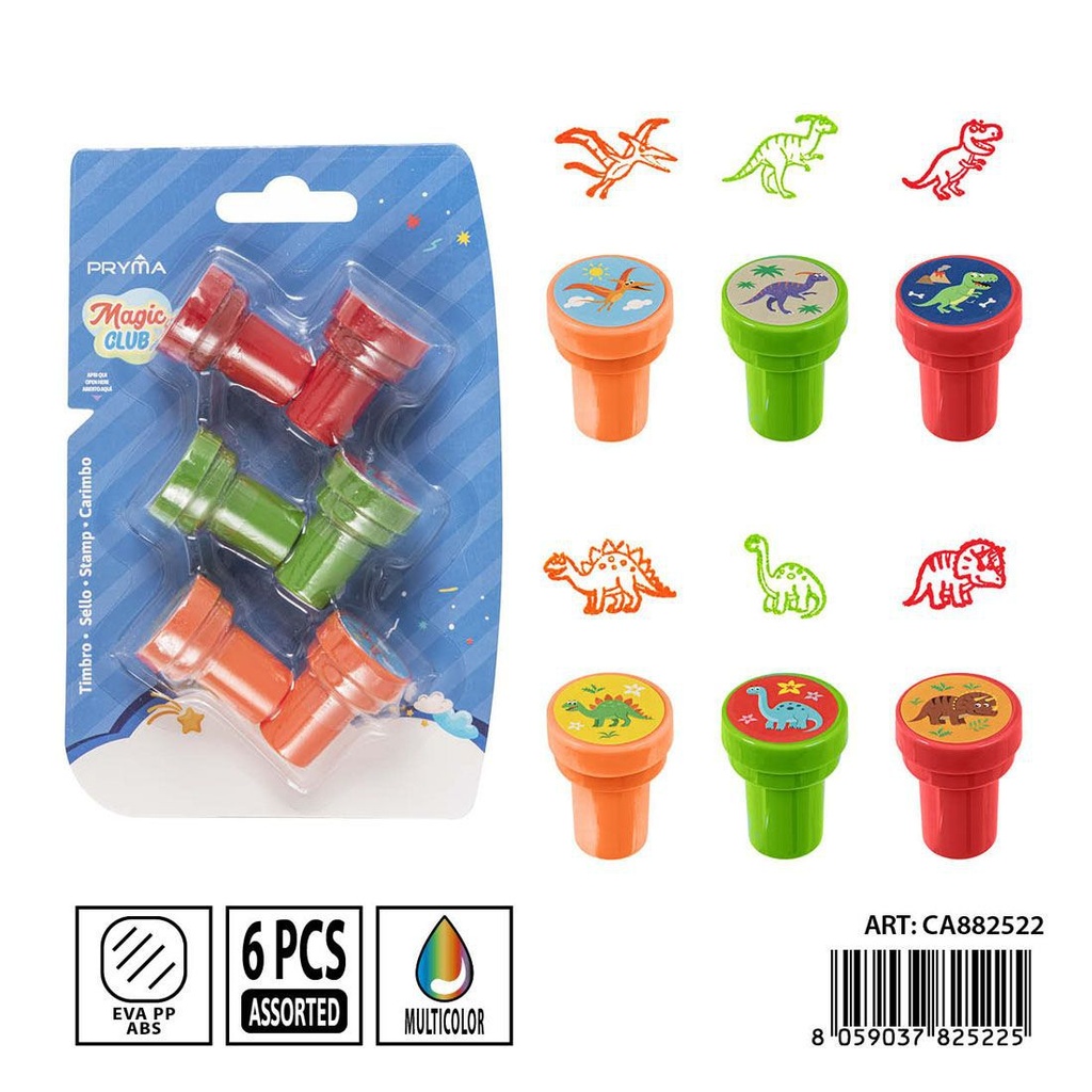 Sello redondo 6PZ 2.6x3.5 cm - Accesorios para manualidades