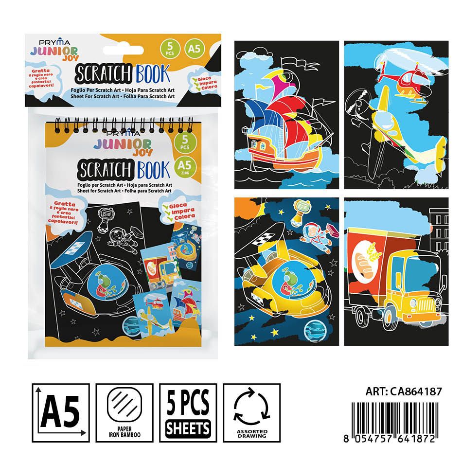 Cuaderno de dibujo para rascar A5 14x20 cm 5FF - Material de arte