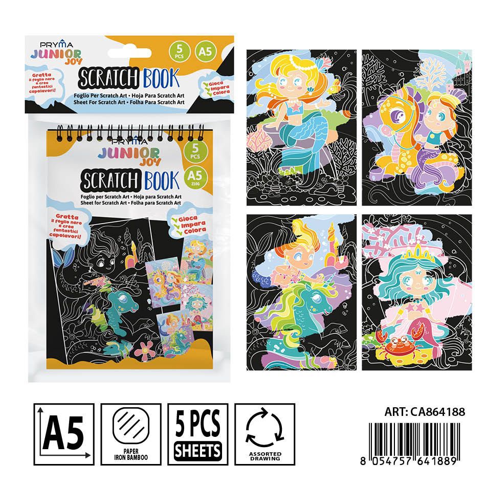 Cuaderno de dibujo para rascar A5 14x20 cm 5FF - Material de arte