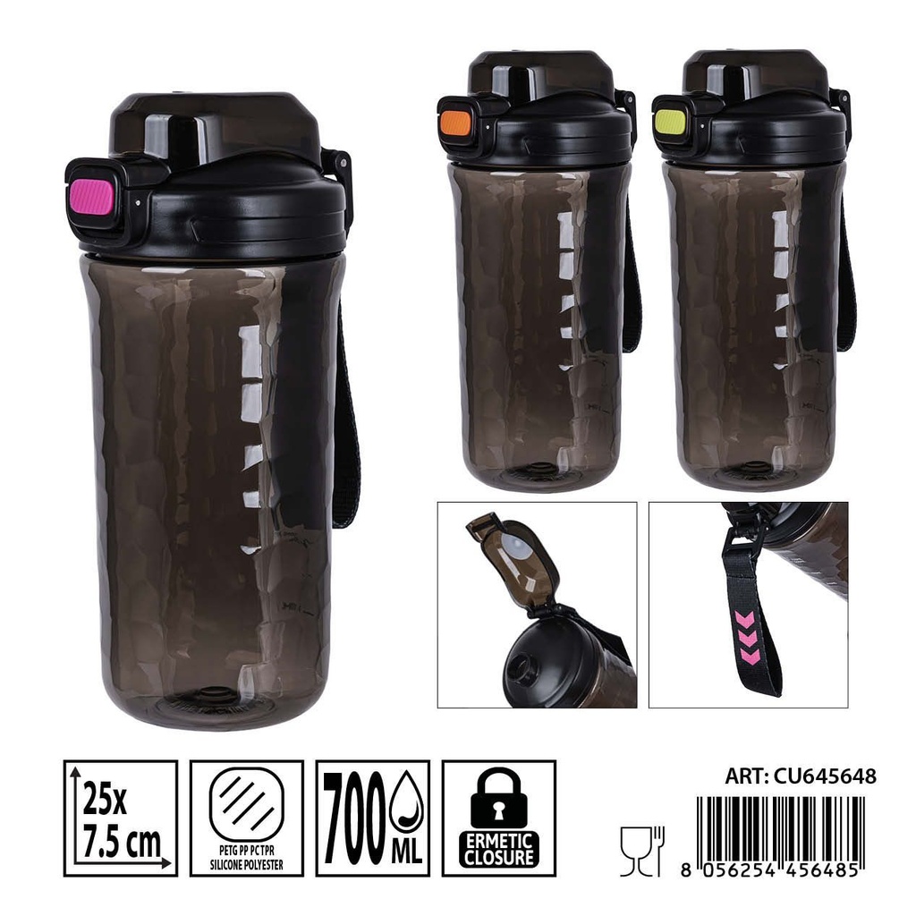 Botella de agua 700ml 20.5x8.5cm - Botellas de agua de plástico