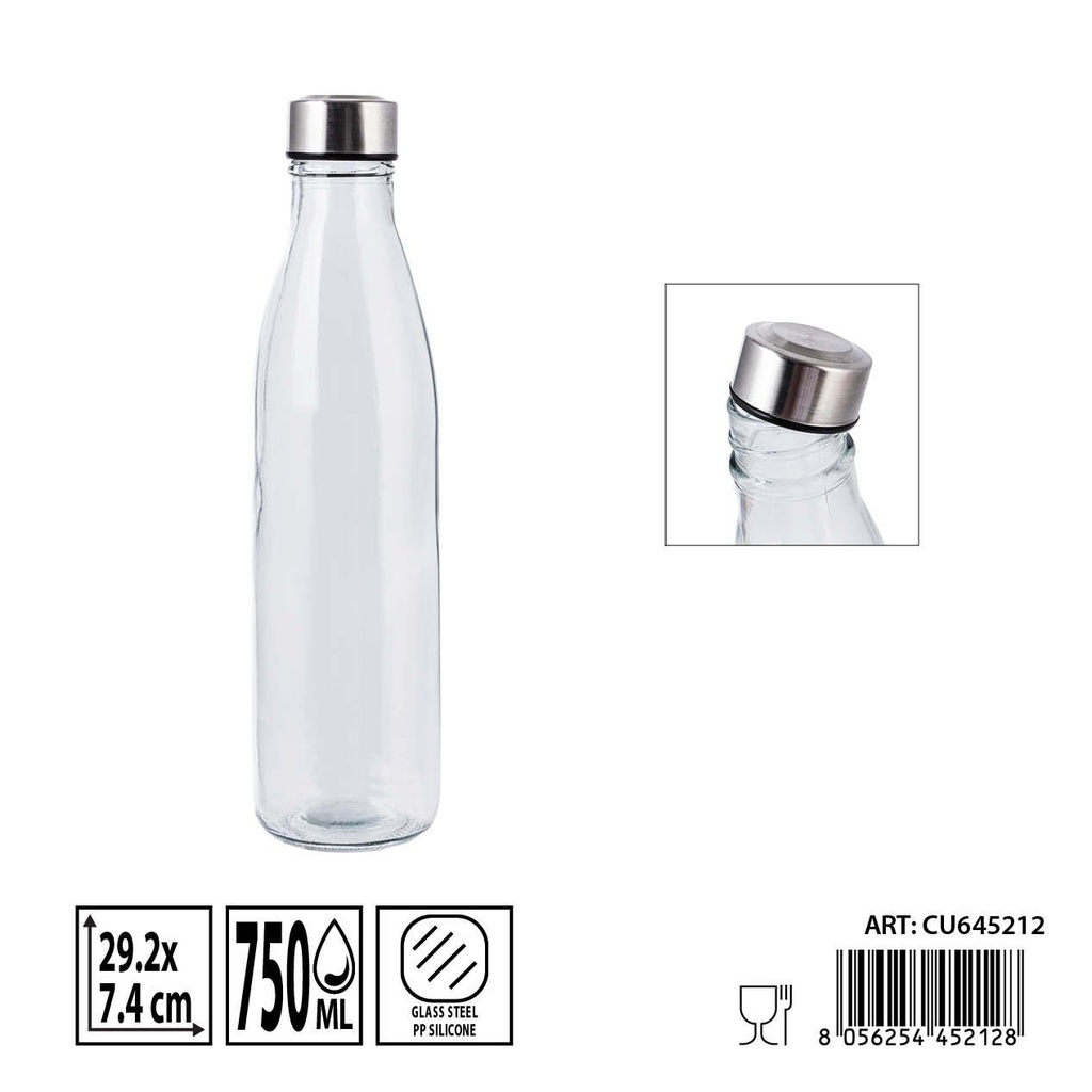 Botella de cristal de color 750ml - Botellas decorativas y funcionales