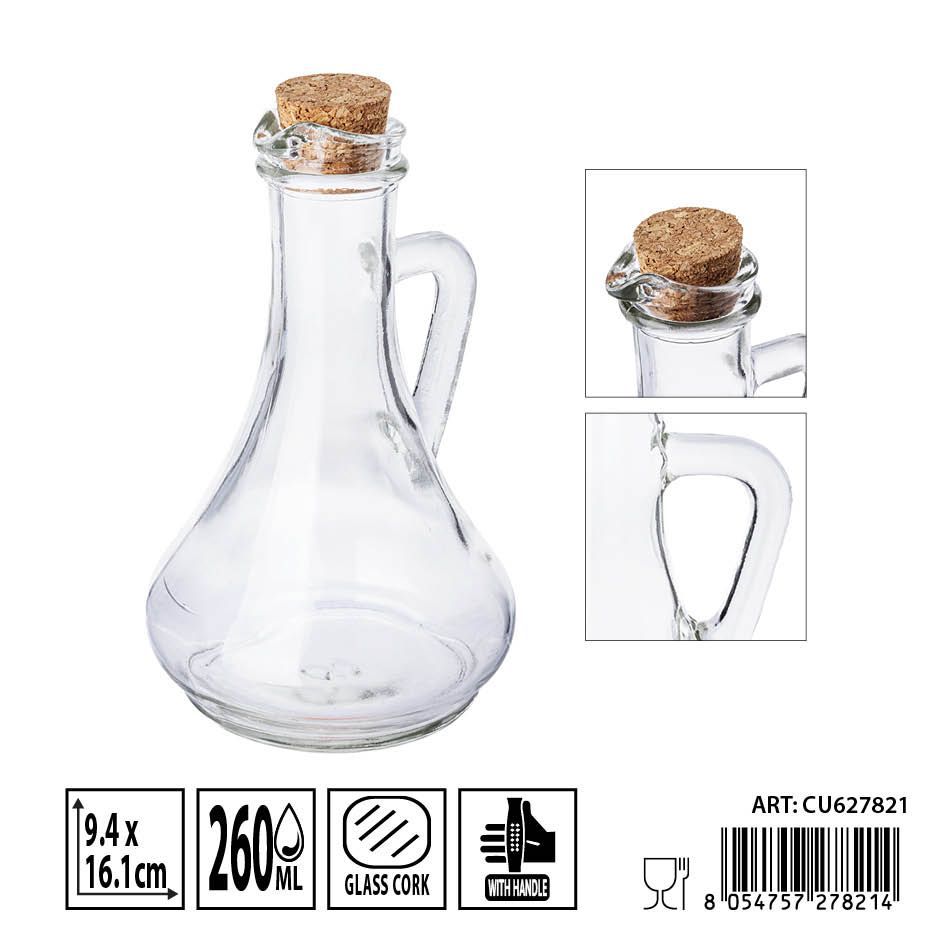 Aceitera de cristal clásico 260ml - Envases elegantes para aceites
