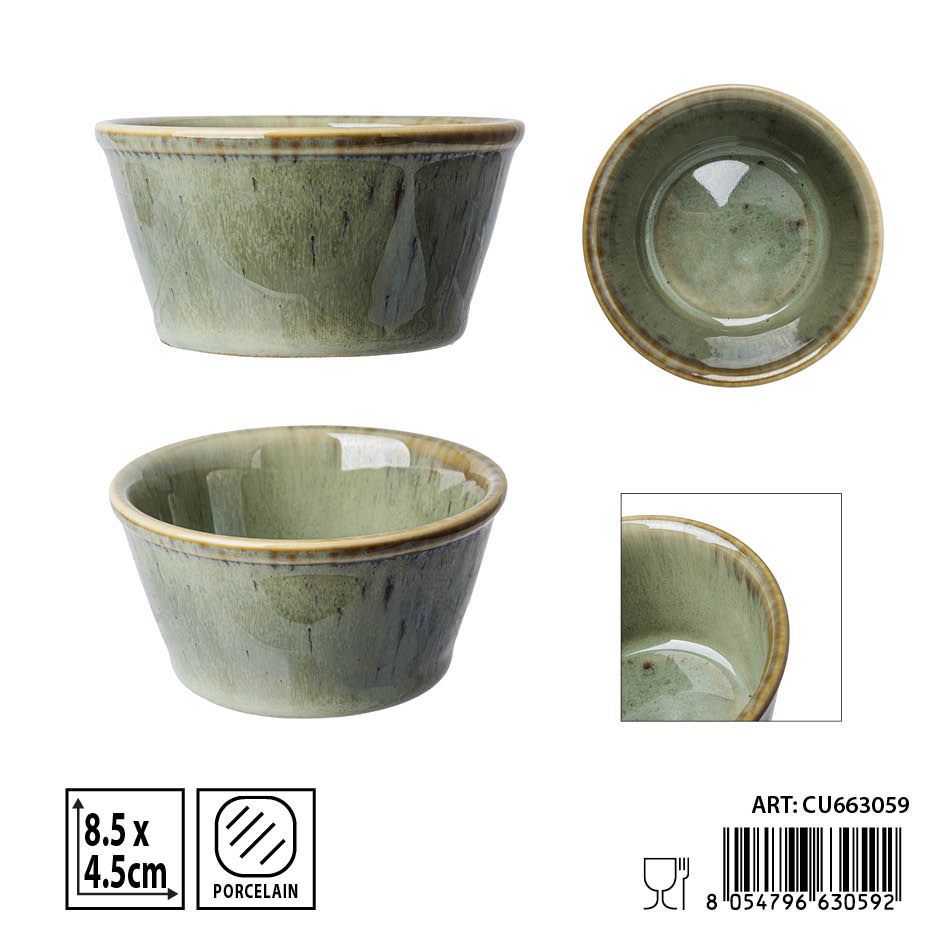 Salsita aperitivo verde 8,5x4,5 cm - Accesorios de mesa y platos para aperitivos