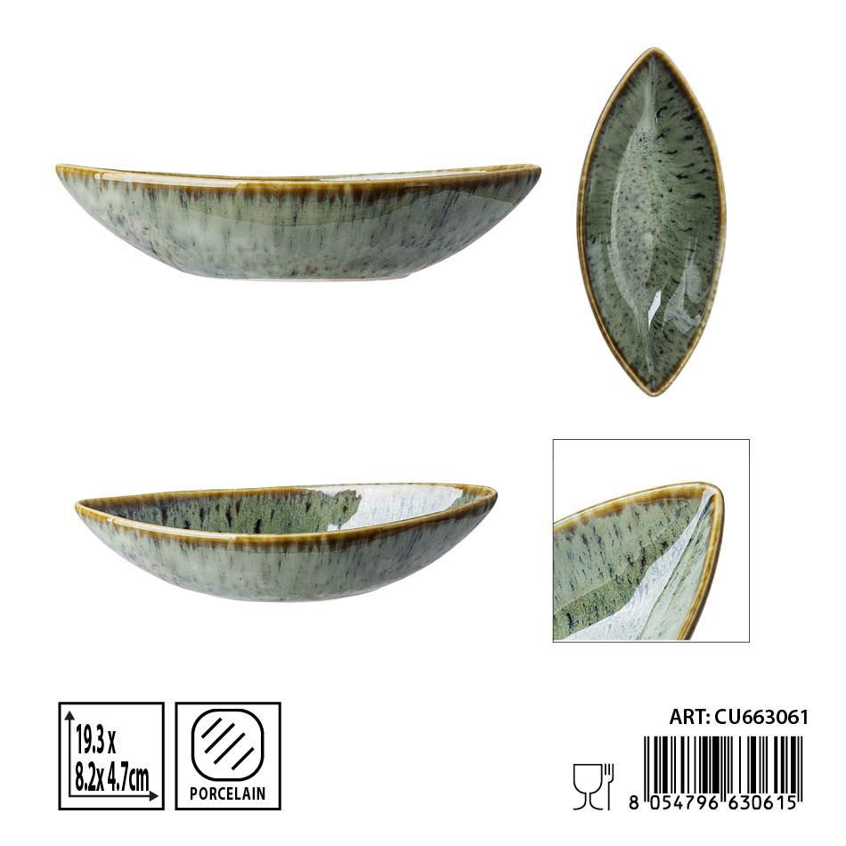 Salsiera aperitivo verde 19.3x8.2x4.7 cm - Utensilios de cocina