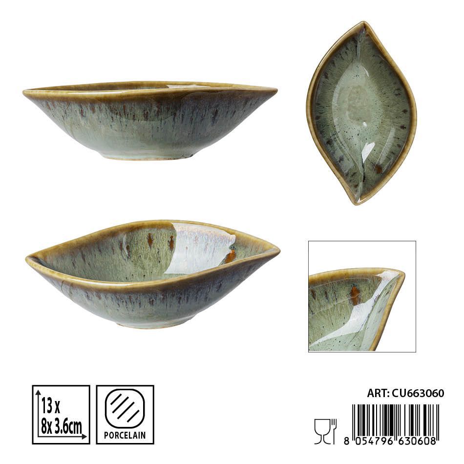 Salsadera aperitivo verde 13x8x3.6cm - Utensilios de mesa