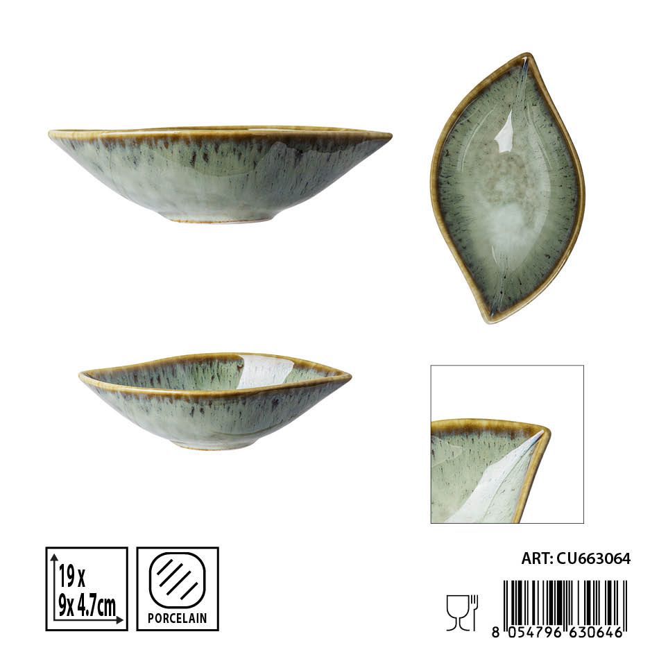 Salsadera aperitivo verde 19x9x4.7cm - Utensilios de mesa
