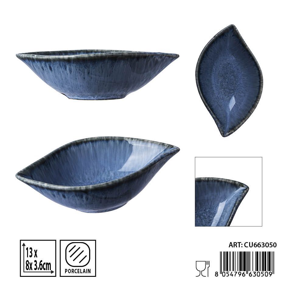 Salsadera aperitivo azul 13x8x3.6cm - Utensilios de mesa