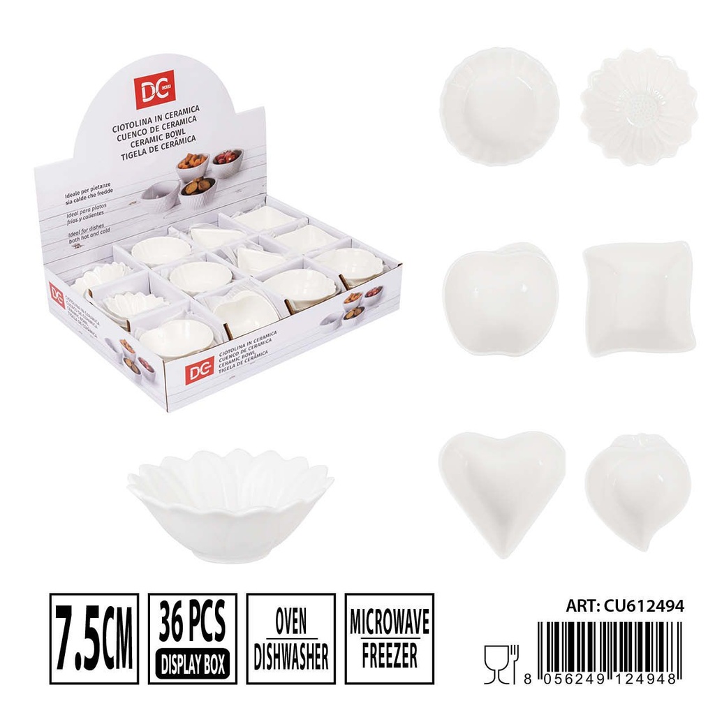 Cuenco cerámico de 7.5 cm - Artículos de mesa y vajilla