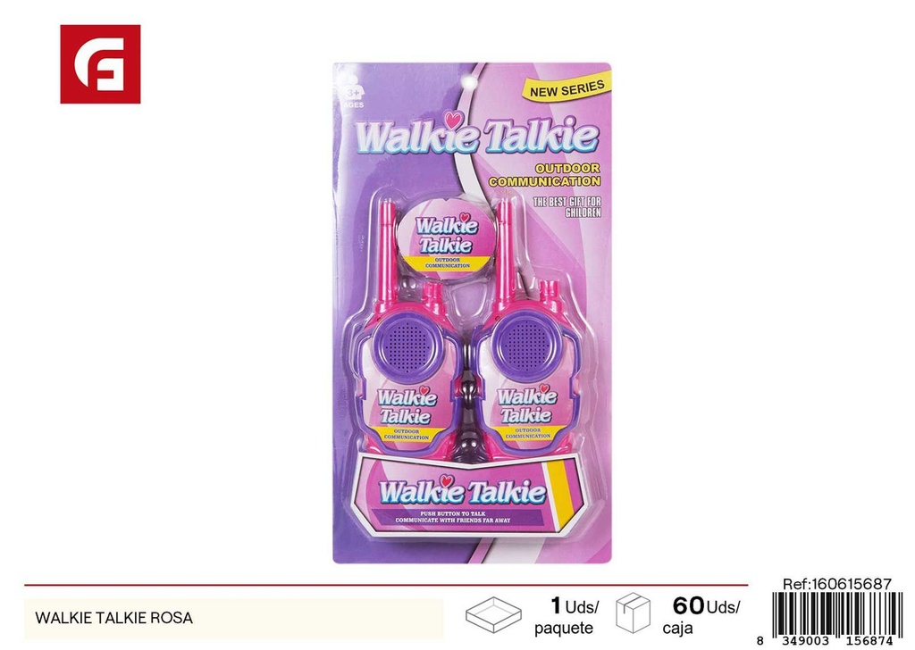 Walkie Talkie rosa - Juguete y comunicación para niños