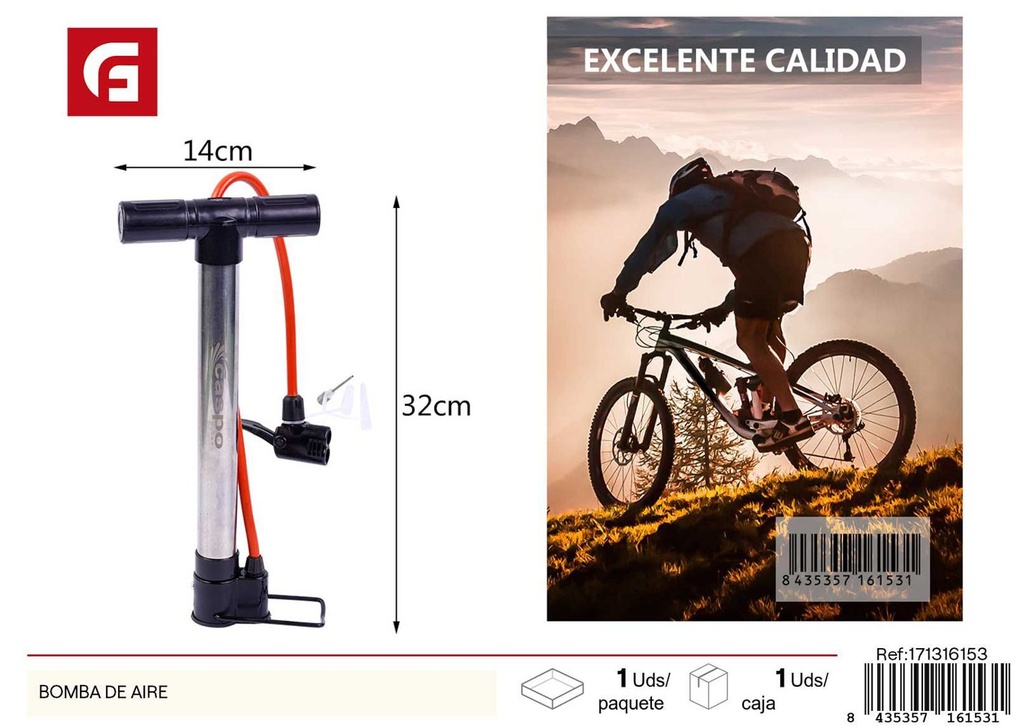 Bomba de aire manual - Accesorios para bicicletas y compresores de aire
