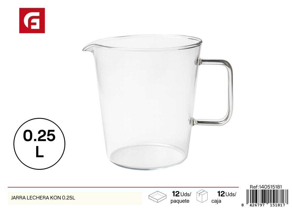 Jarra lechera KON 0.25L - Cristal y cerámica, jarras