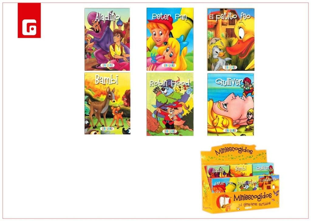 Mini libro de cuentos seleccionados amarillo - Libros ilustrados y cuentos