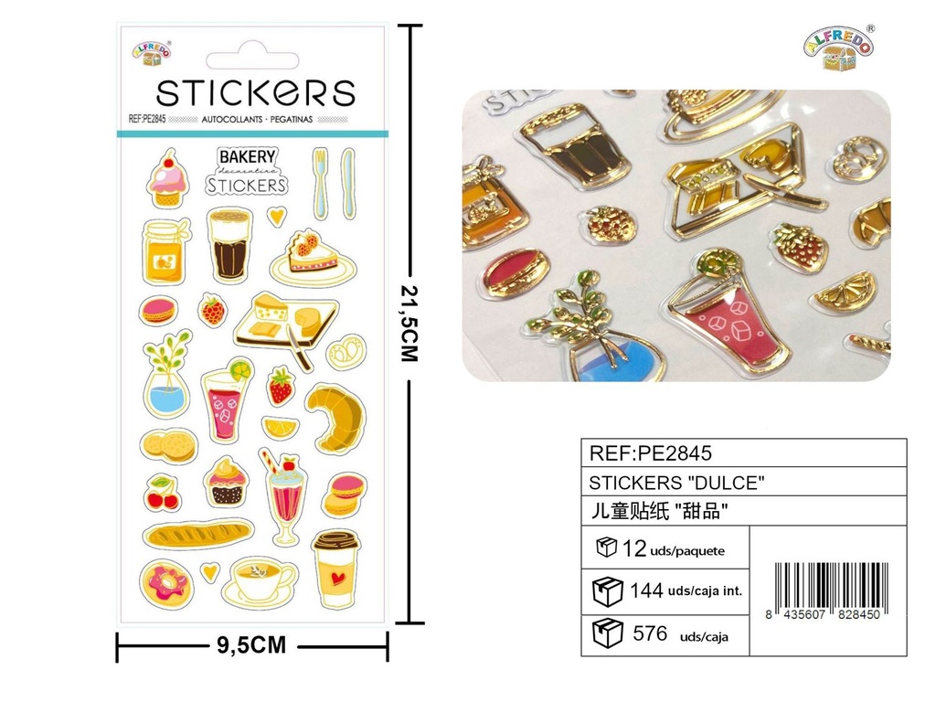 Stickes "Dulce" 9.5x21.5 cm - Decoración y manualidades