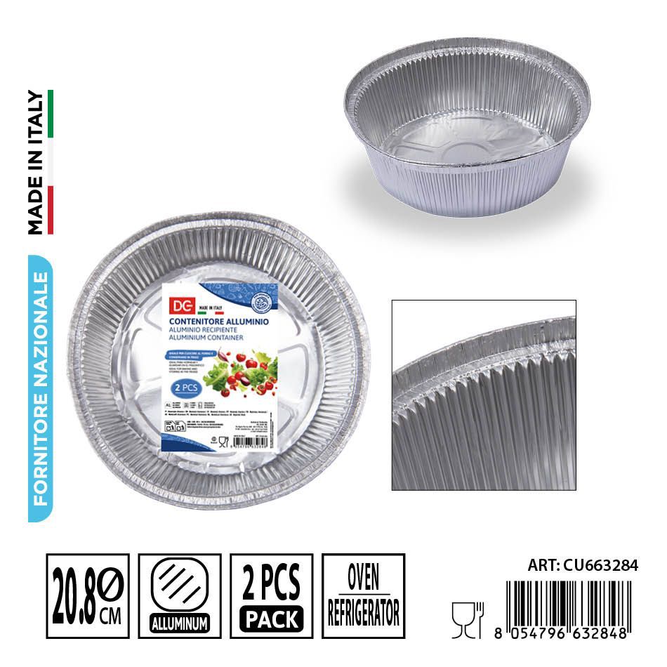 Recipiente ensaladera de aluminio 2 unidades - Accesorios de cocina desechables