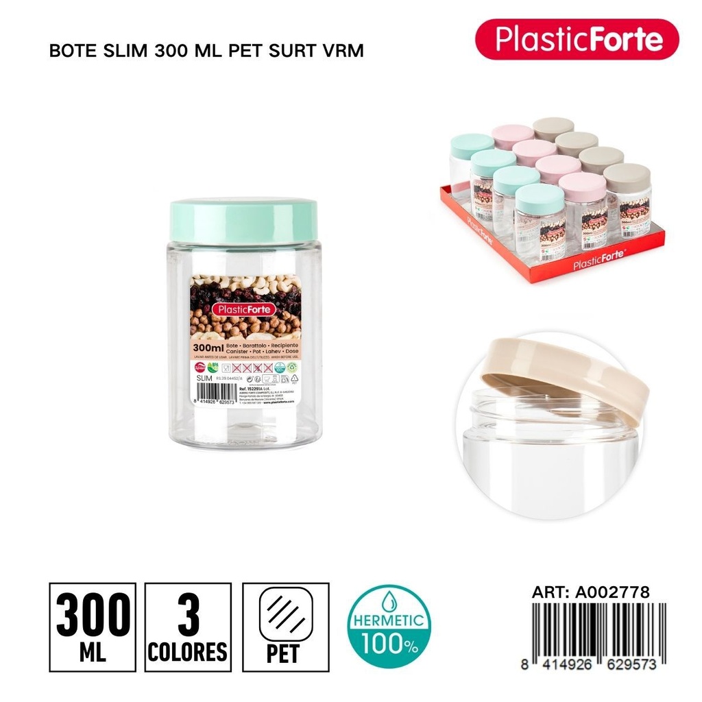 Envase de plástico 300 ml - Utensilios y productos de cocina