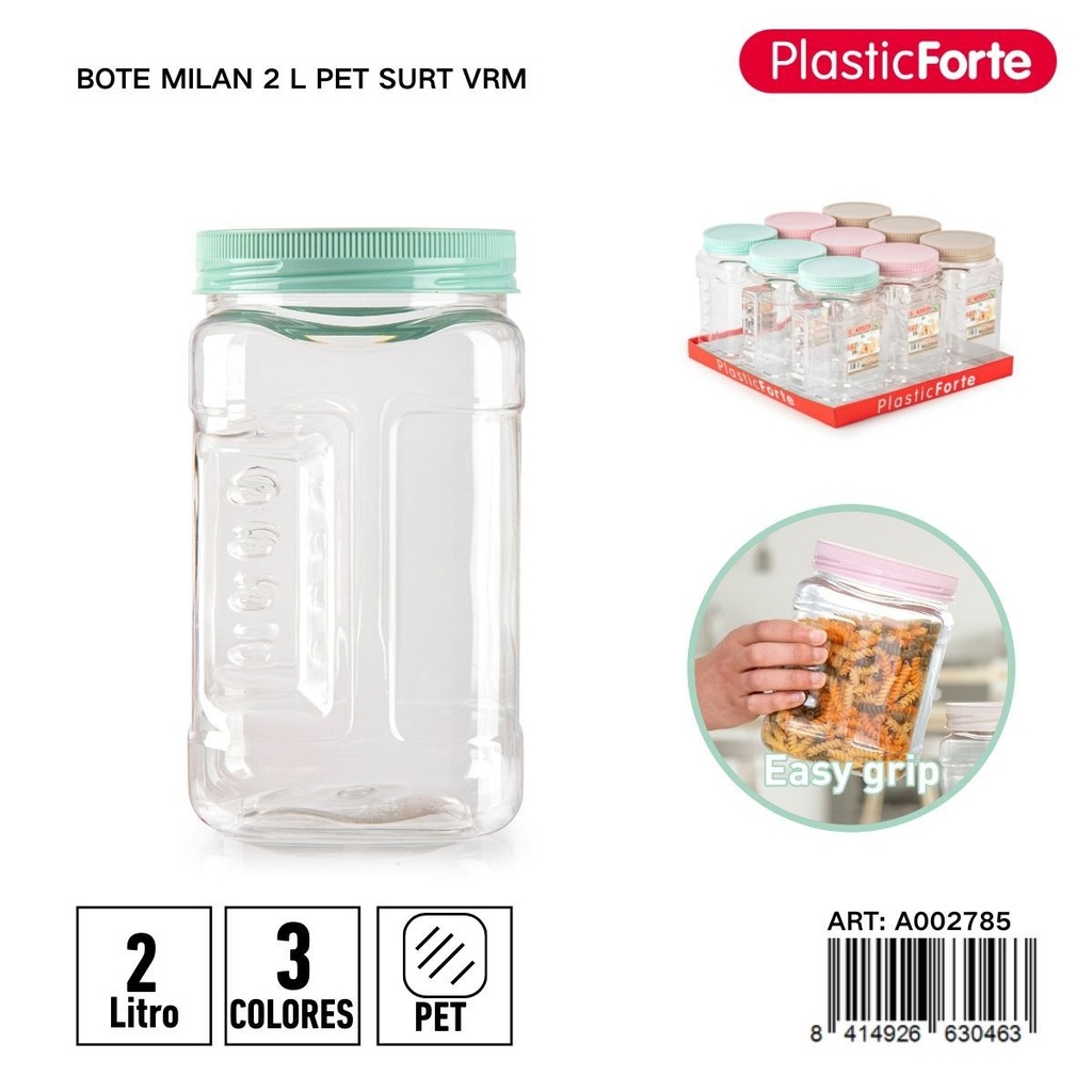 Envase de plástico 2 L - Utensilios y productos de cocina