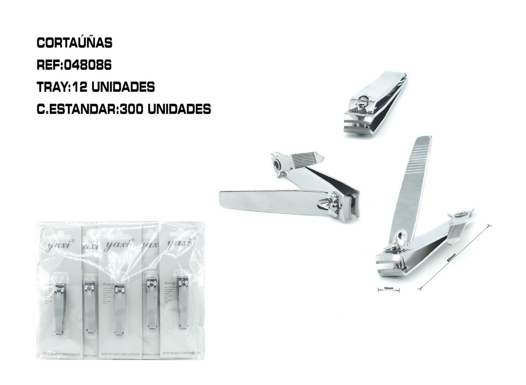 Cortaúñas T/M 12/U - Utensilios de manicura y pedicura