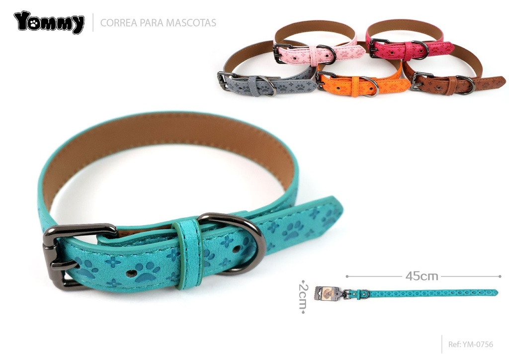 Collar huella para mascotas 2.0x45cm - Accesorios para mascotas