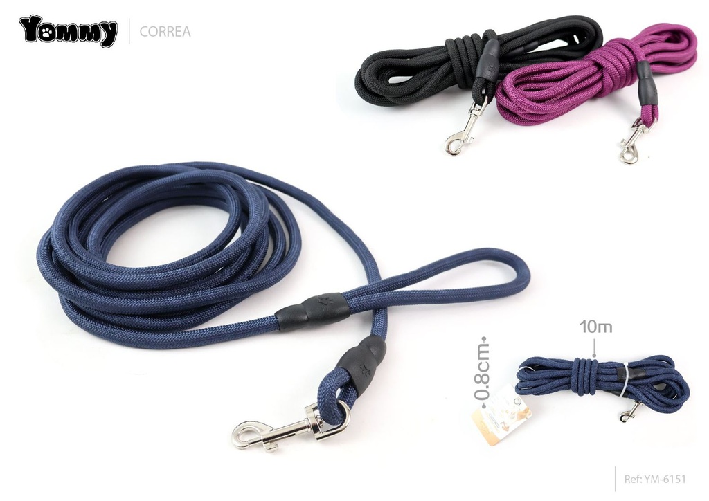 Correa extendida para mascotas, tamaño 0.8 cm*10 m - Accesorios para mascotas