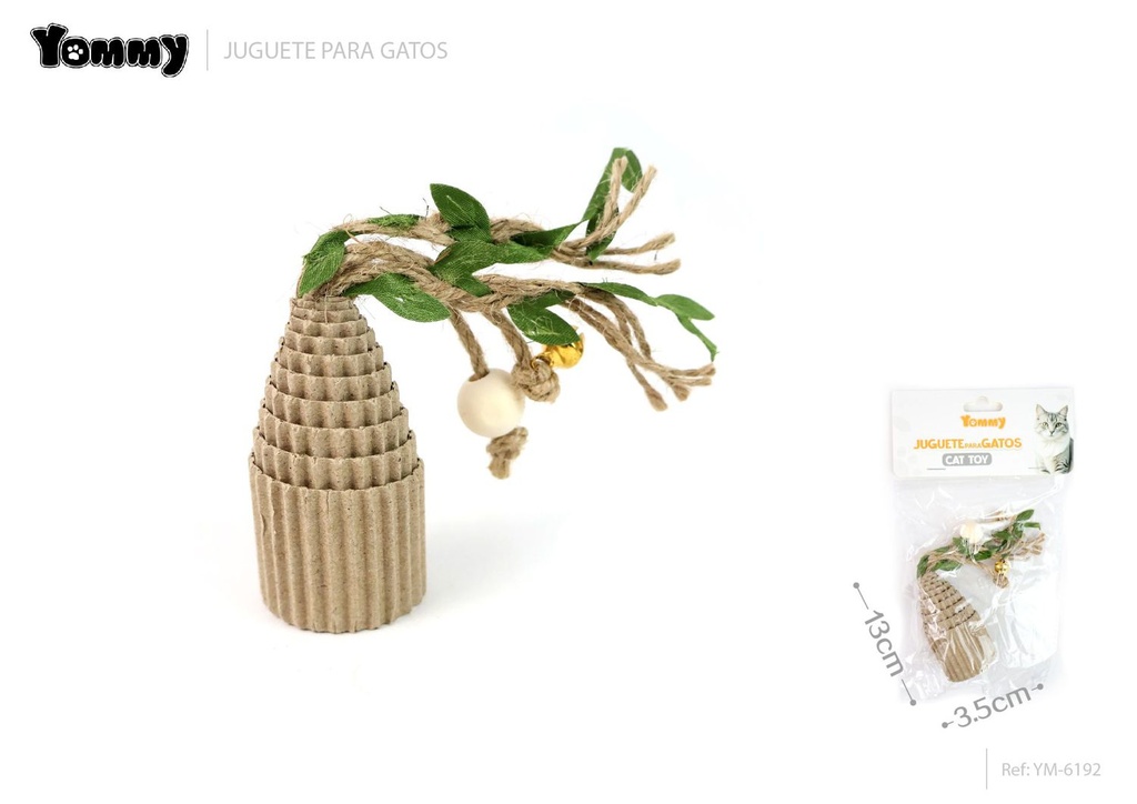 Cuerda para gato de papel en forma de granada, tamaño 13*3.5 cm - Juguetes para gatos