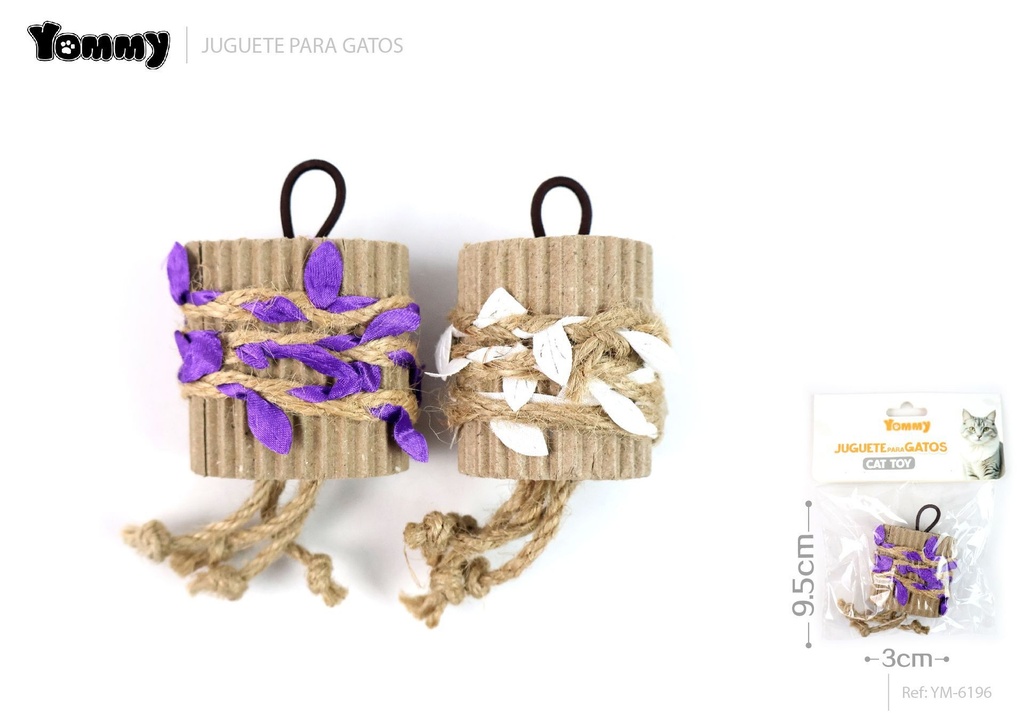 Juguete de papel de cuerda para gatos 9.5x3 cm - Diversión para gatos