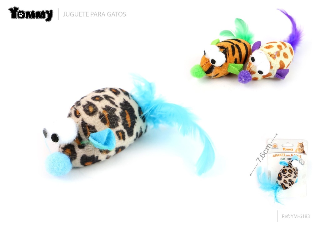 Ratón para gatos con grandes ojos (menta) 7.6 cm - Juguete para gatos
