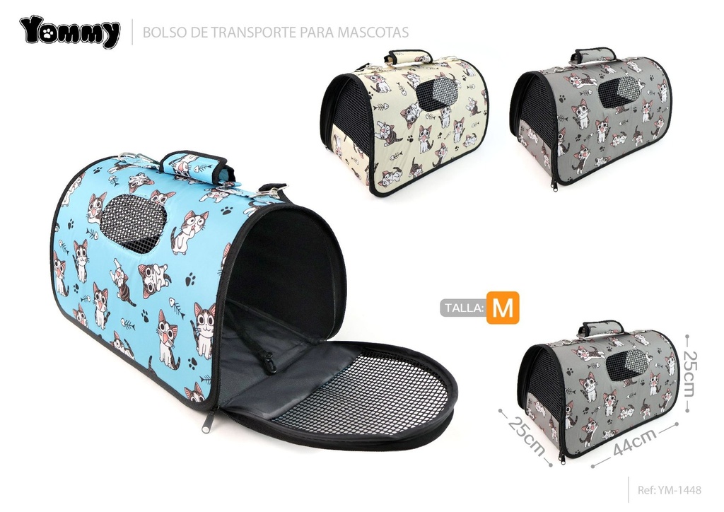 Bolsa de transporte para mascotas tamaño M 44x25x25 cm - Accesorios para mascotas